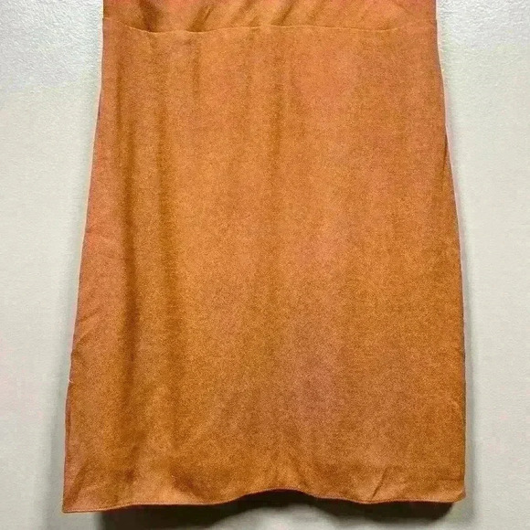 ARITZIA Cowl Neck Strappy A Line Mini Slip Dress Brown Smocked Back XS - Picture 3 of 10